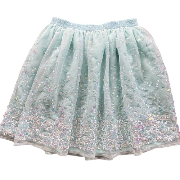 The Children’s Place Girls Tulle Blue Sequin Tutu Skirt 10-12 - Picture 1 of 5